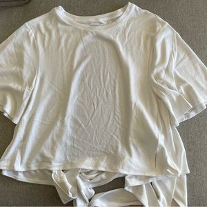 GAP Open Back White Wrap Tie Shirt Medium NEW without tags